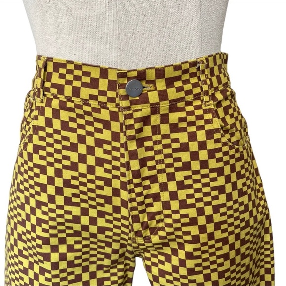 Miaou Fargo Pants in Yellow Checkered - Picture 2 of 8